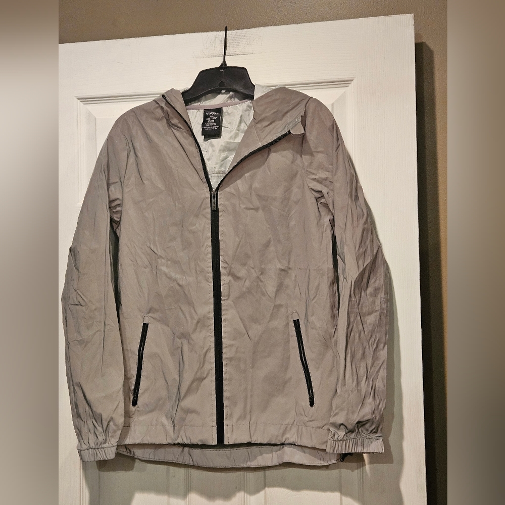 Kyodan Light Gray Hooded Windbreaker Jacket